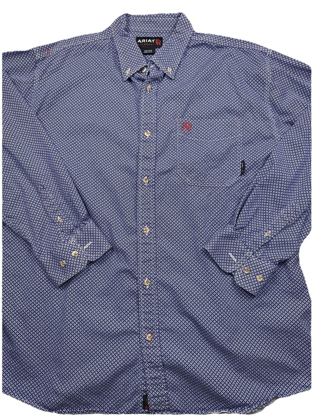 Ariat Shirt Mens White Blue FR Flame Resistant CAT 2 2112 Work 2XL